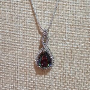 Elegant Silver and Smoky Amethyst Pendant Necklace